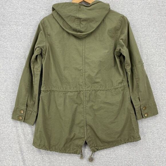 Country Romatic Jacket Women Small Army Green Military Utility Hoodie Detachable - Picture 4 of 15